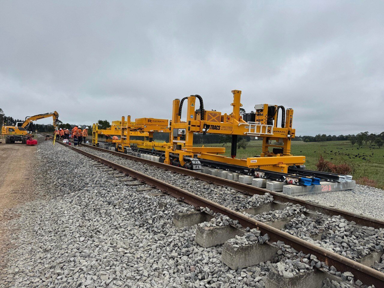 TRACS with turnout on rail